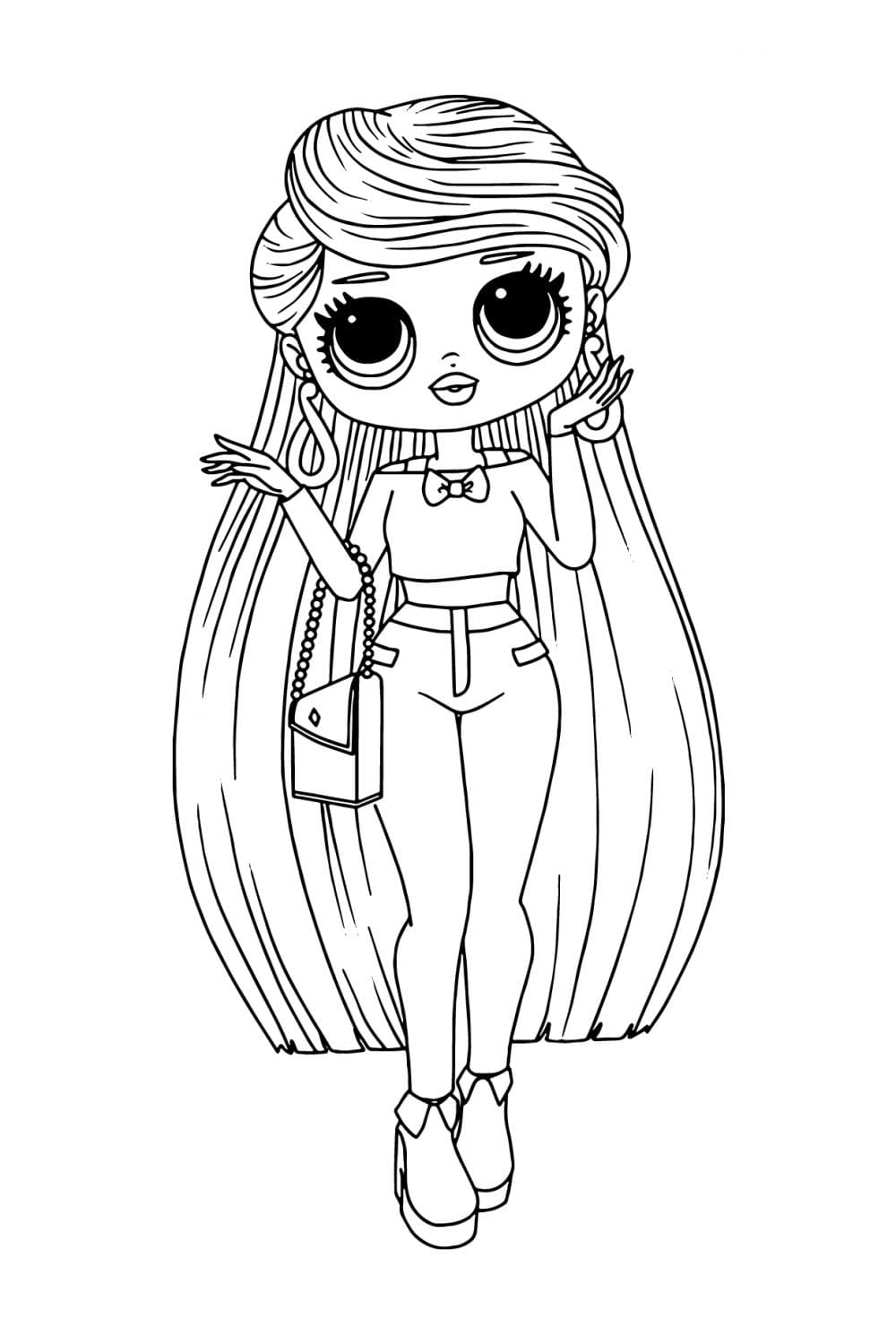 Free printable lol omg dolls coloring pages for kids