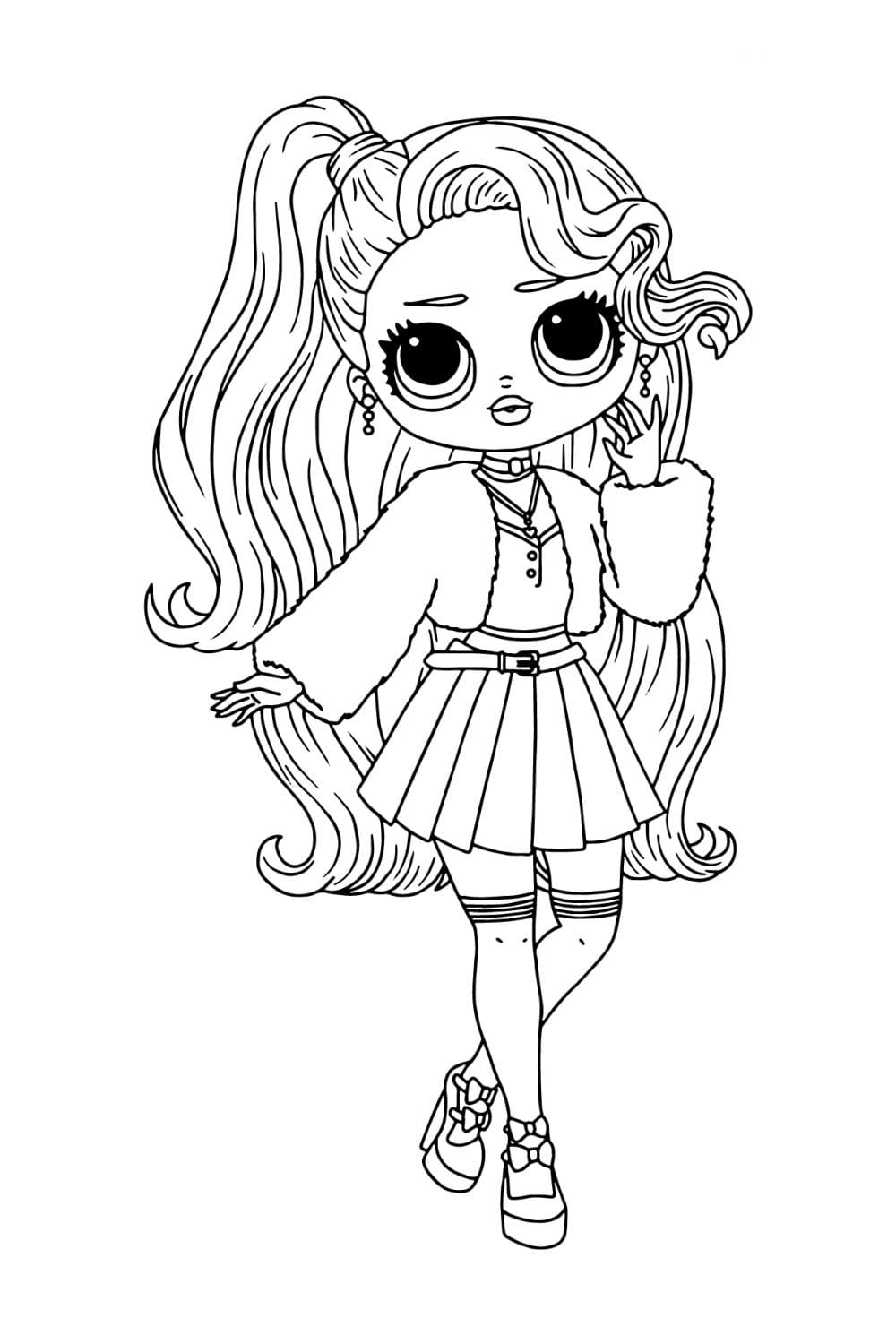 Free printable lol omg dolls coloring pages for kids