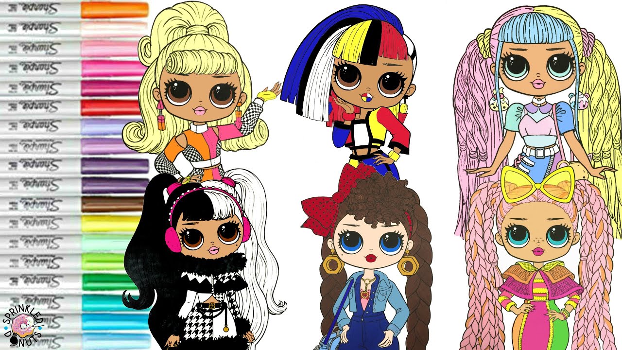 Lol surprise og dolls coloring book pages angles dazzle dollie speedster busy bb candylicious