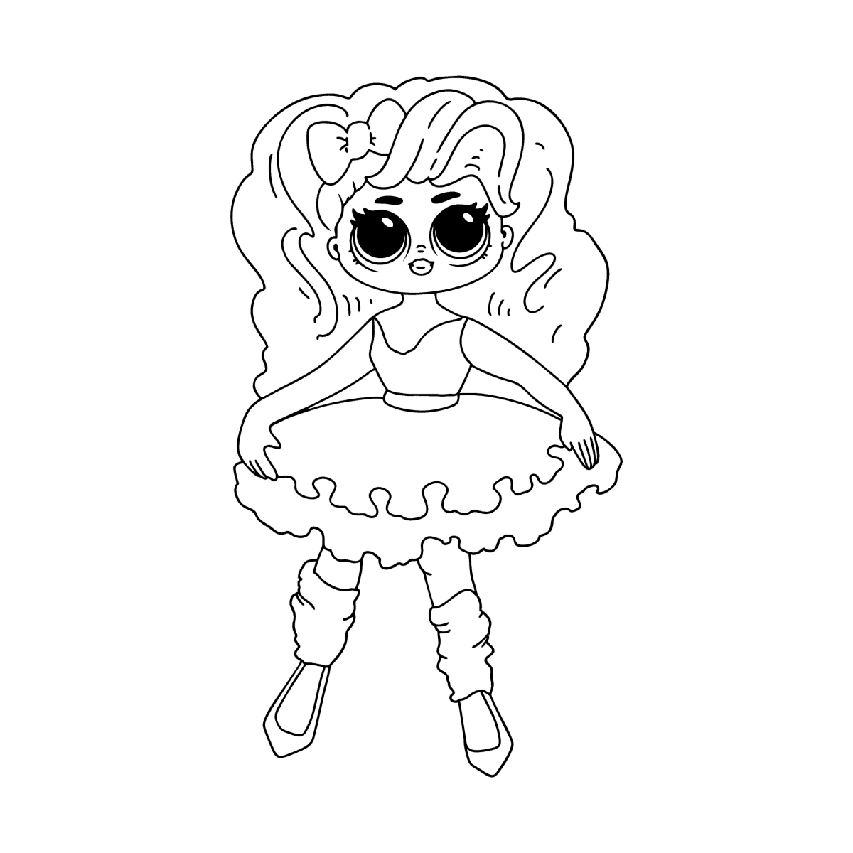 Coloring page lol omg pink baby â online and print for free