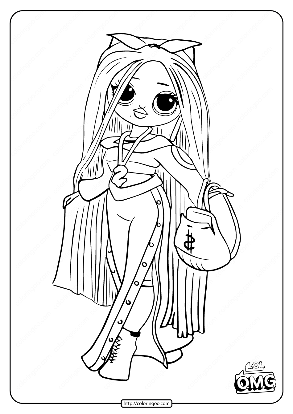 Lol surprise omg swag fashion doll coloring page horse coloring pages doll drawing cute coloring pages