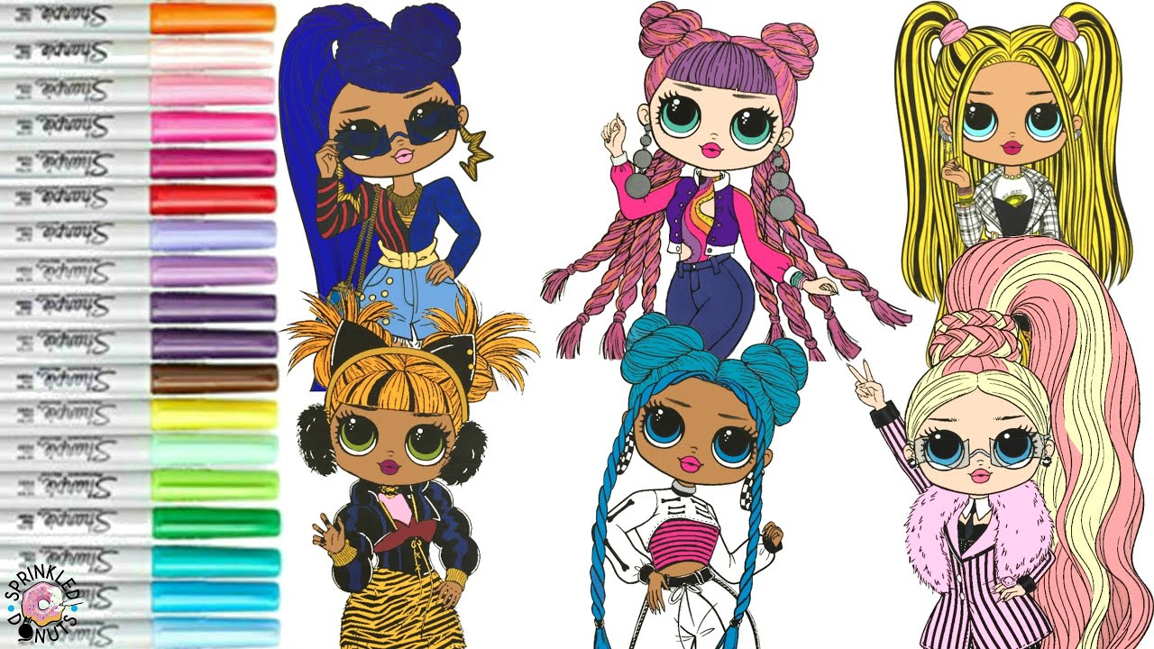 Lol surprise og dolls coloring book pages big wig issy eow chillax alt grrrl and ore