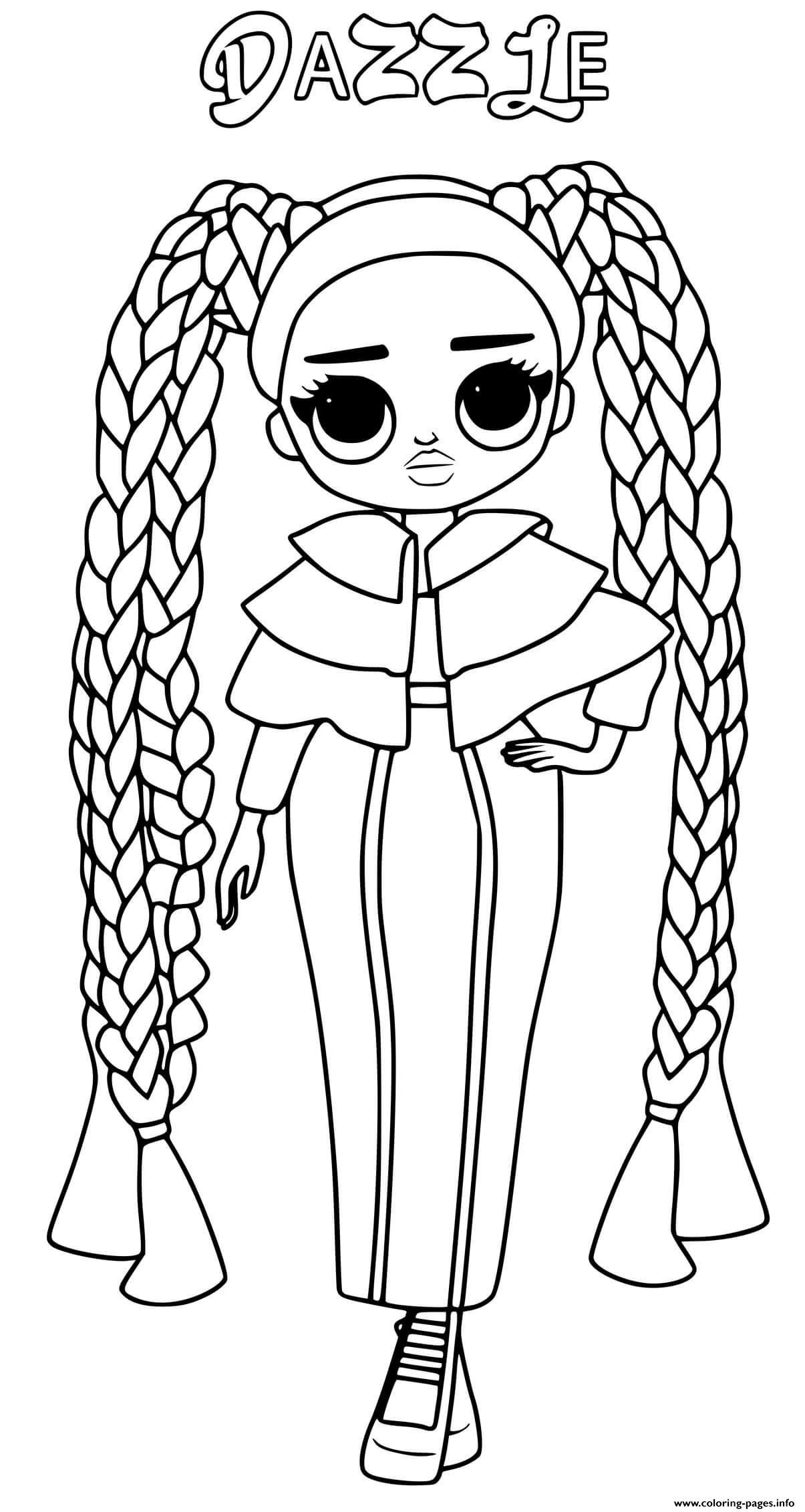 Dazzle lol omg coloring page printable