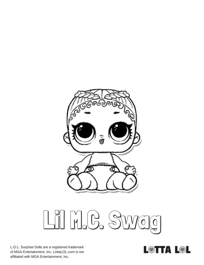 Lil mc swag coloring page lotta lol unicorn coloring pages coloring pages lol dolls