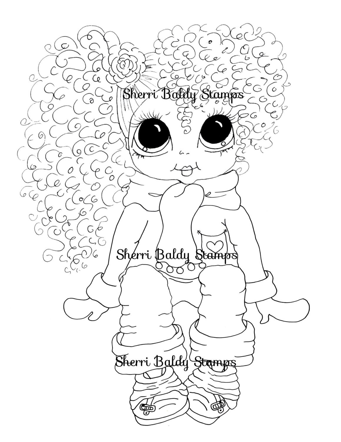 Instant download digital digi stamps big eyed my bestie digi