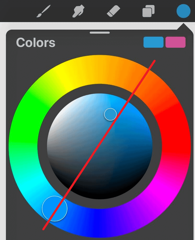 If i use the warmest color orange and want to make it cooler what determines from which side should i get closer in hue to cooler colors i know everyone will