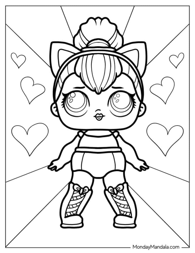 Lol surprise coloring pages free pdf printables