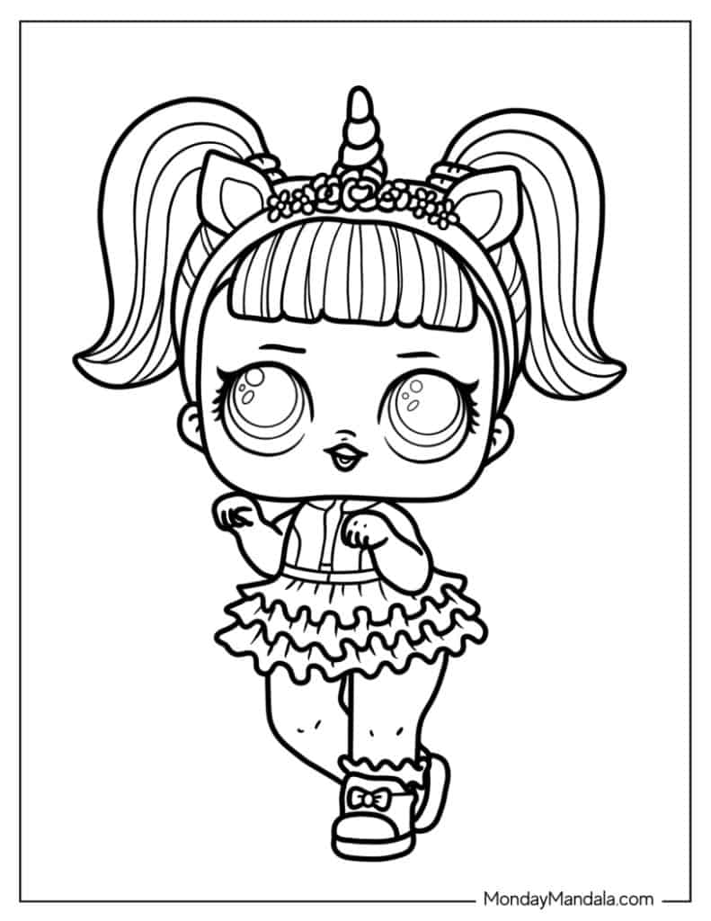 Lol surprise coloring pages free pdf printables