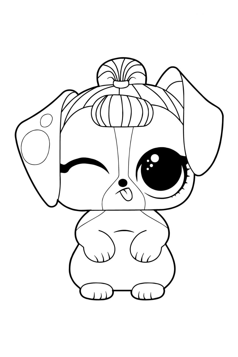 Cute lol pet coloring page