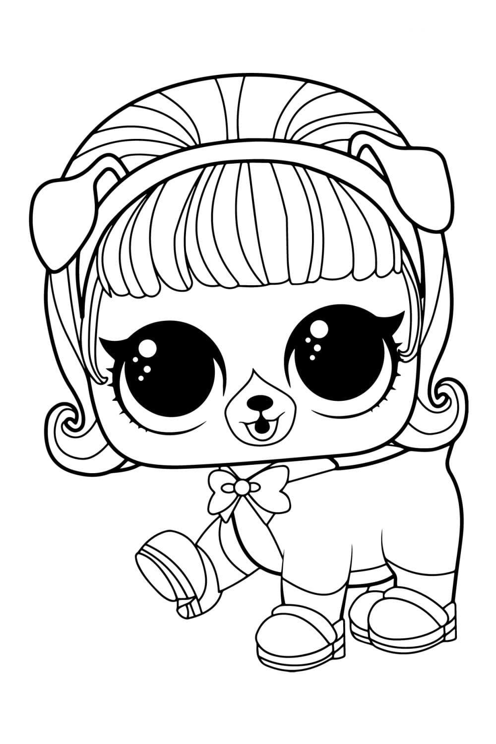 Puppy madame lol pets coloring page