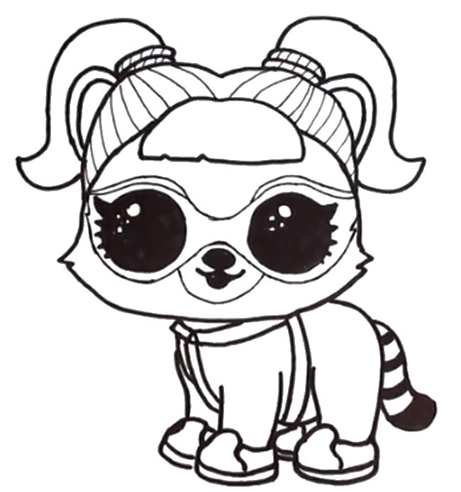 Coloring page lol surprise doll pet