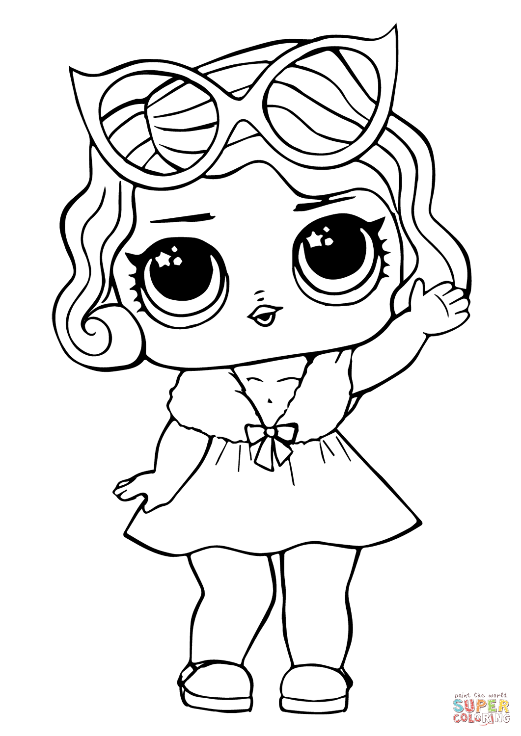 Lol doll leading baby coloring page free printable coloring pages