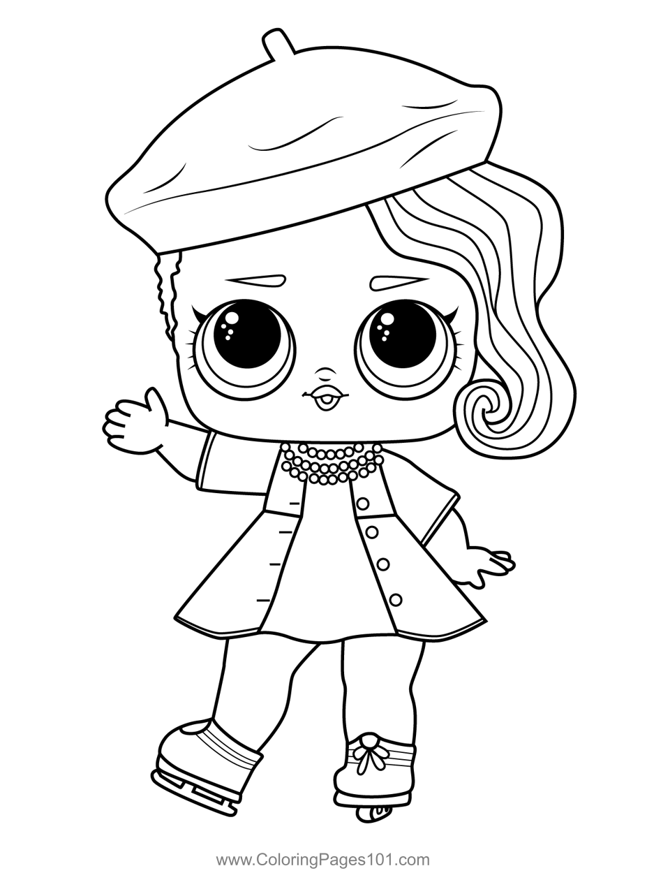 Posh lol surprise coloring page for kids