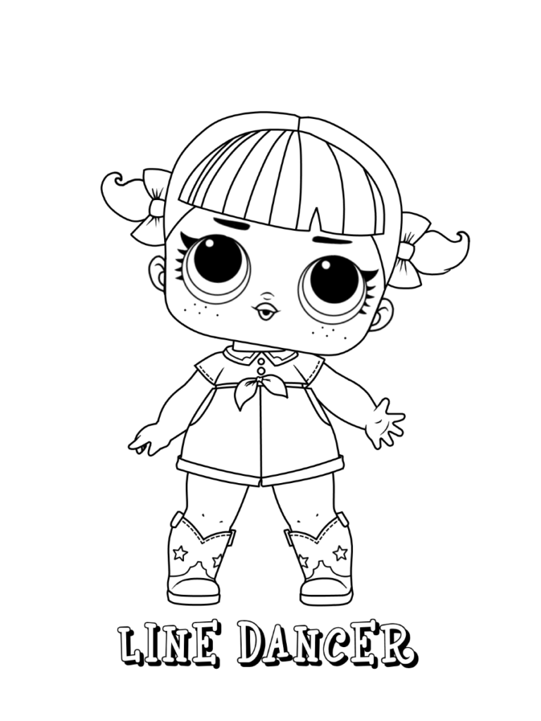 Lol surprise dolls coloring page series dance line dancer cartoon coloring pages lol dolls kids printable coloring pages