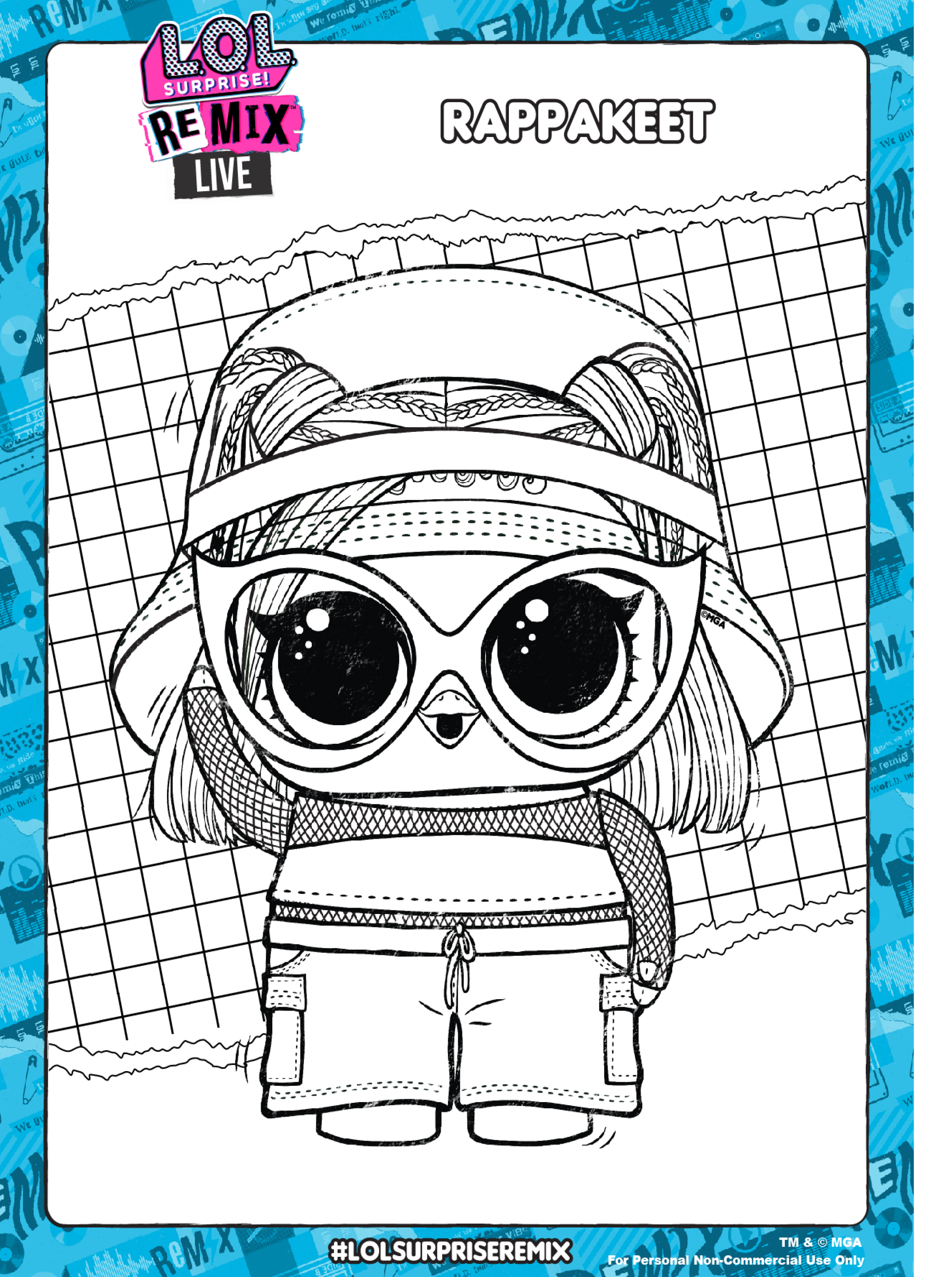 Lol surprise remix coloring pages and activity pages