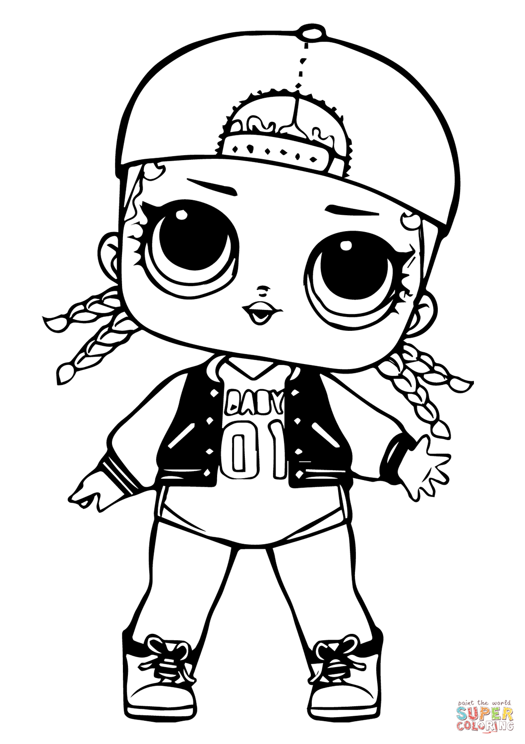 Lol doll mc swag coloring page free printable coloring pages