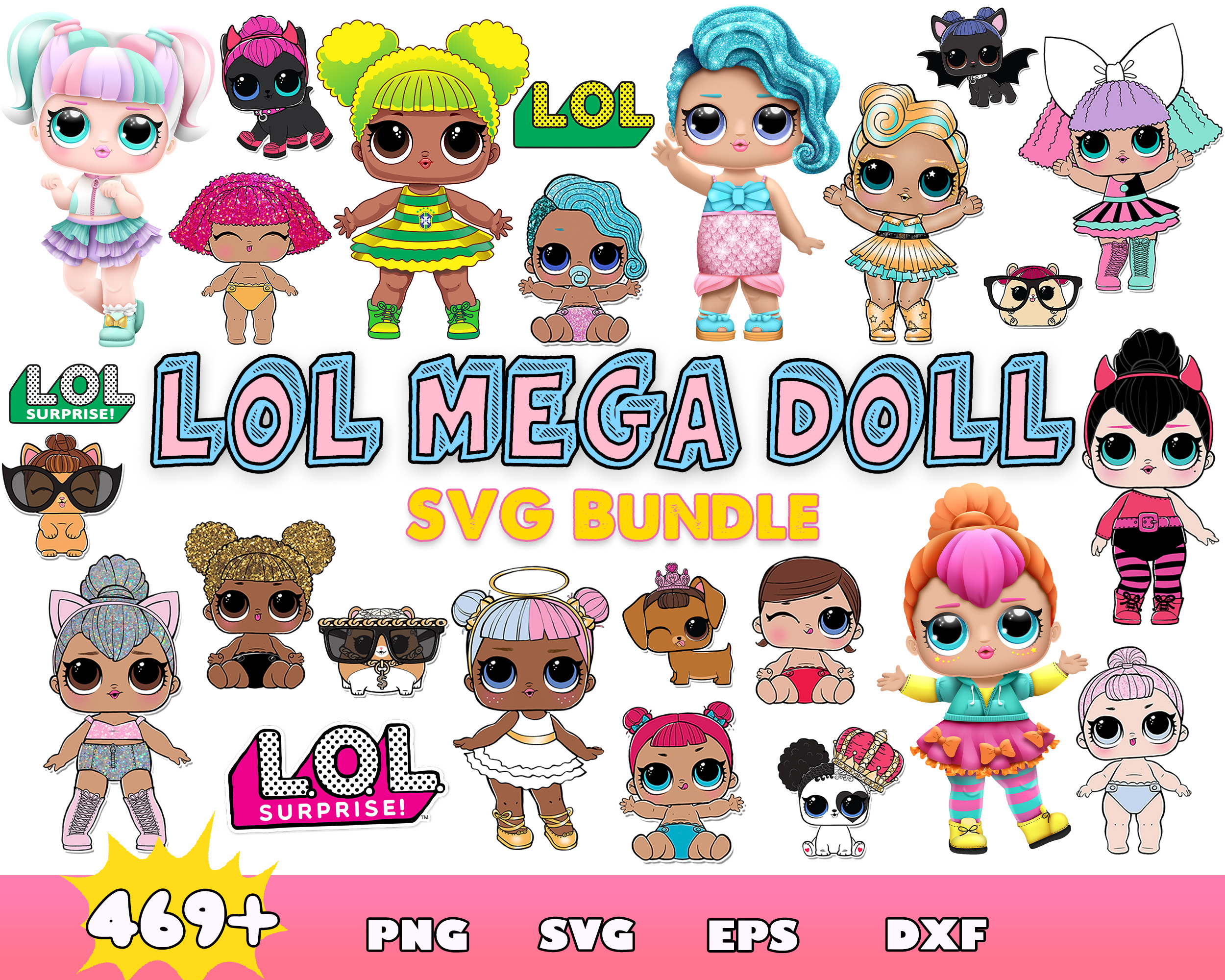 Lol doll bundle svg baby dolls svg lol surprise svg lol q