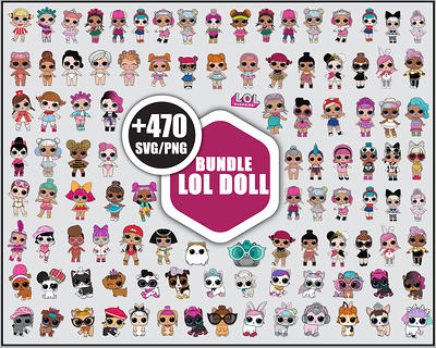 Lol doll mega bundle svg lol surprise dolls svg lol dolls svg png dxf eps file