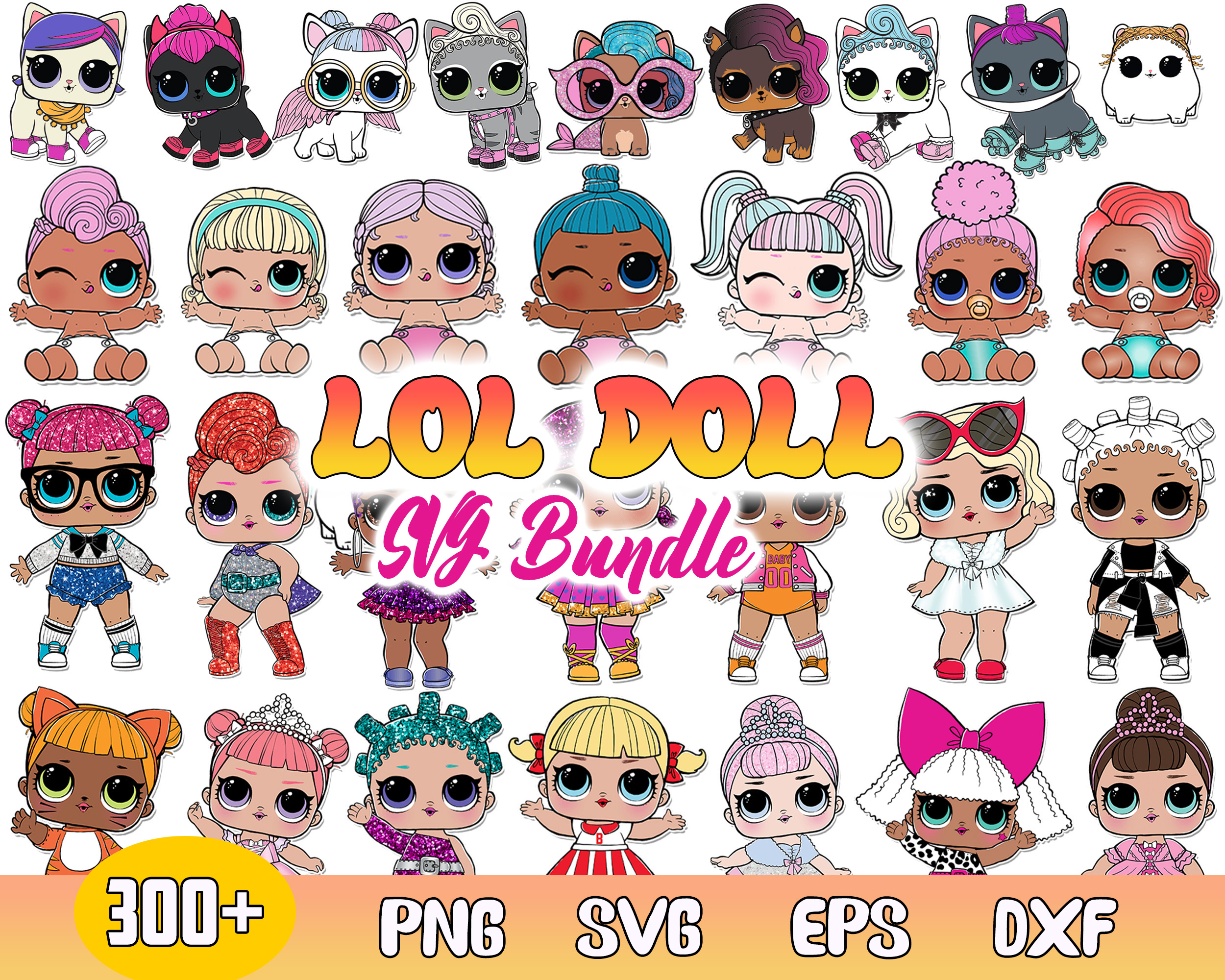 Lol surprise dolls bundle svg baby doll svg lol doll svg