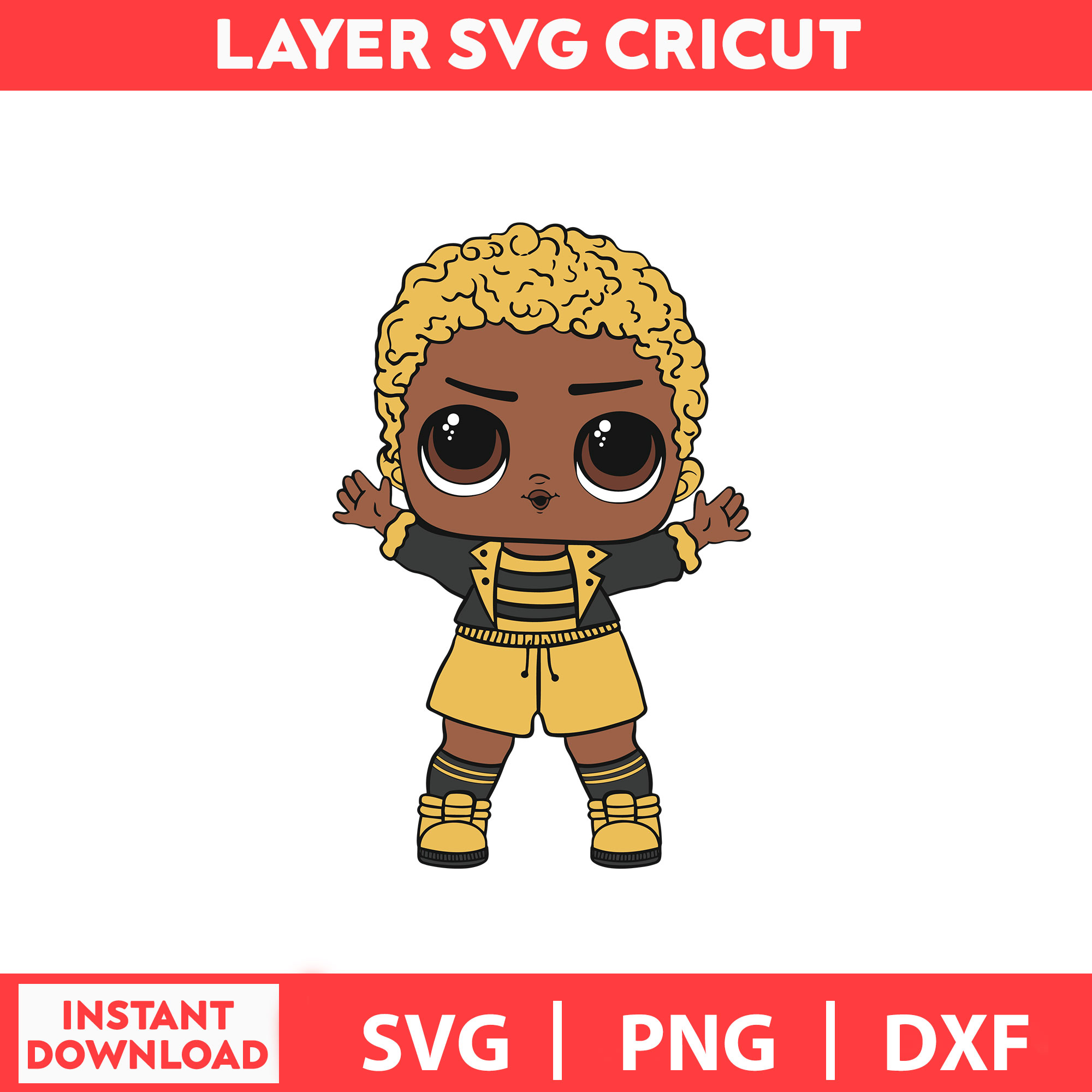 Lol surprise human of the lol svg png dxf digital file