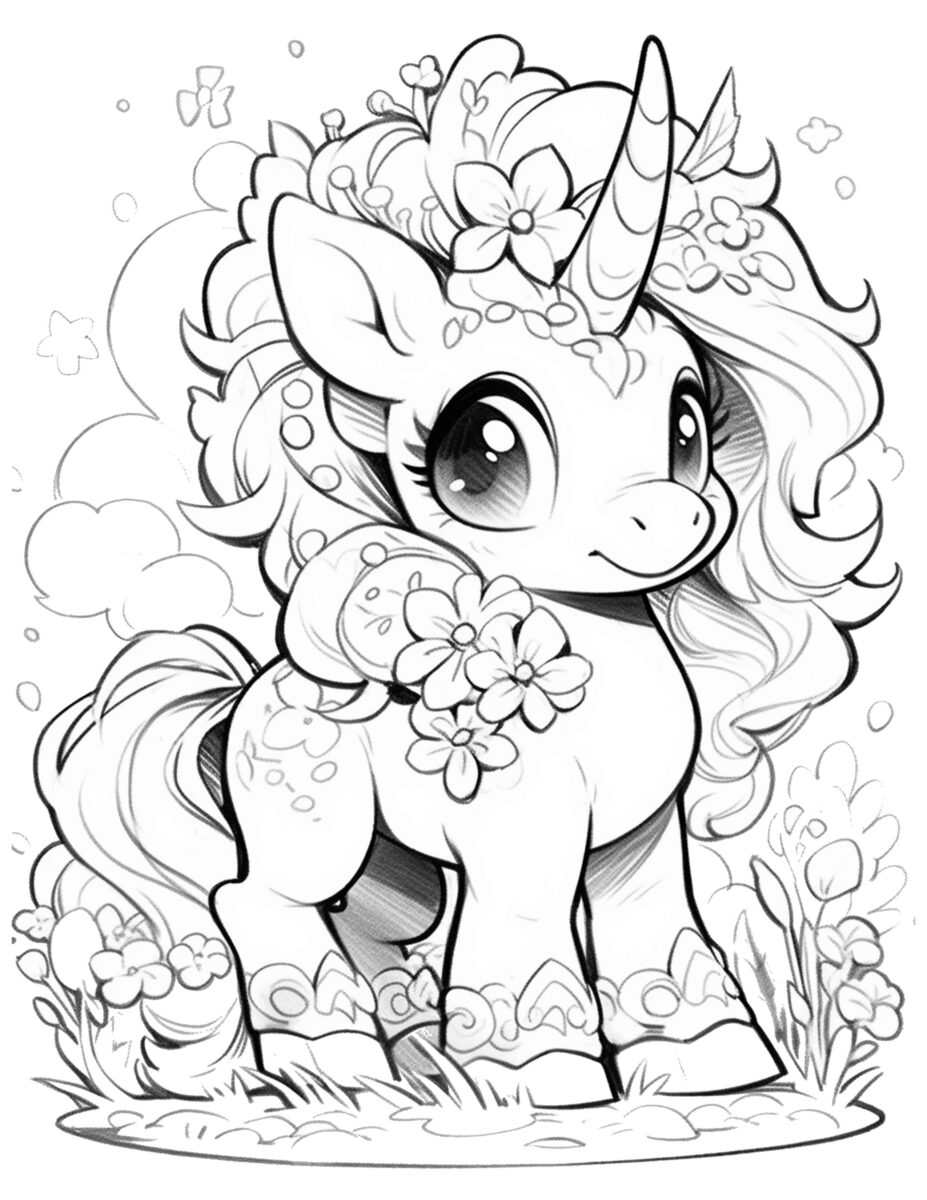 Unicorn coloring pages