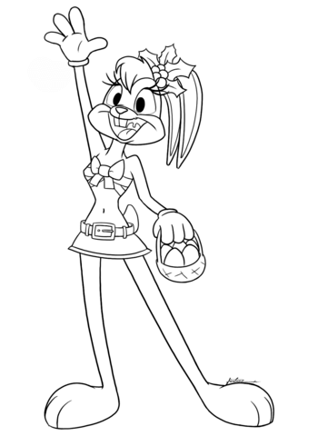 Looney tunes lola bunny coloring page free printable coloring pages