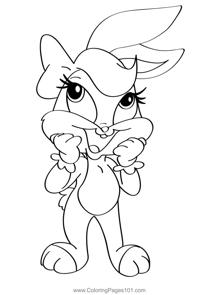 Baby lola bunny coloring page baby looney tunes bunny coloring pages coloring pages