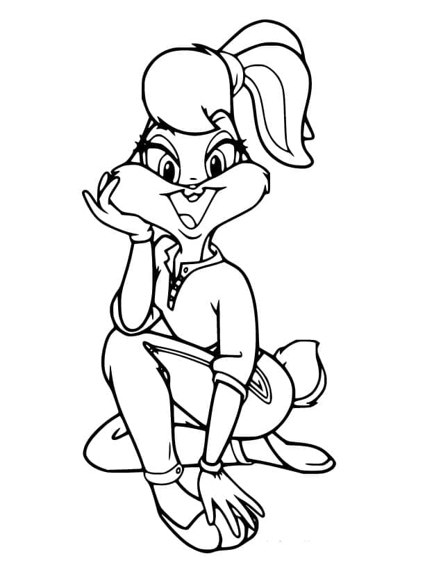 Looney tunes lola bunny coloring page