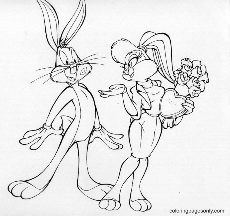 Lola bunny coloring pages printable for free download