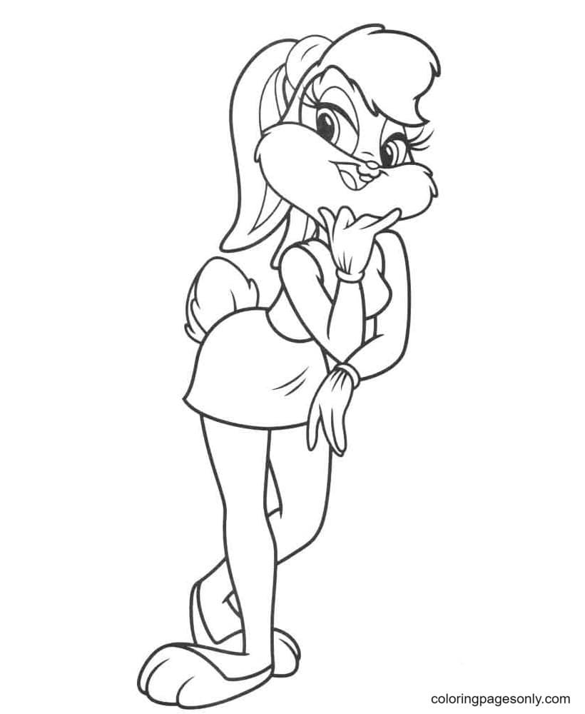 Lola bunny coloring pages printable for free download