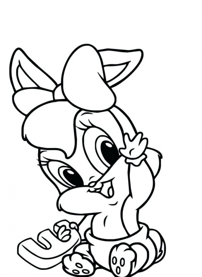 Get this lola bunny coloring pages