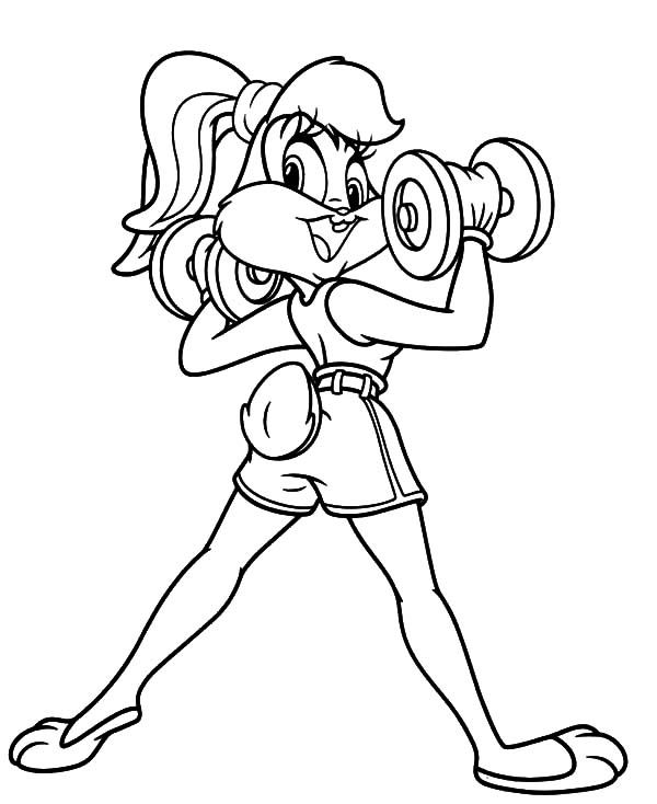 Lola bunny gymnastic coloring pages