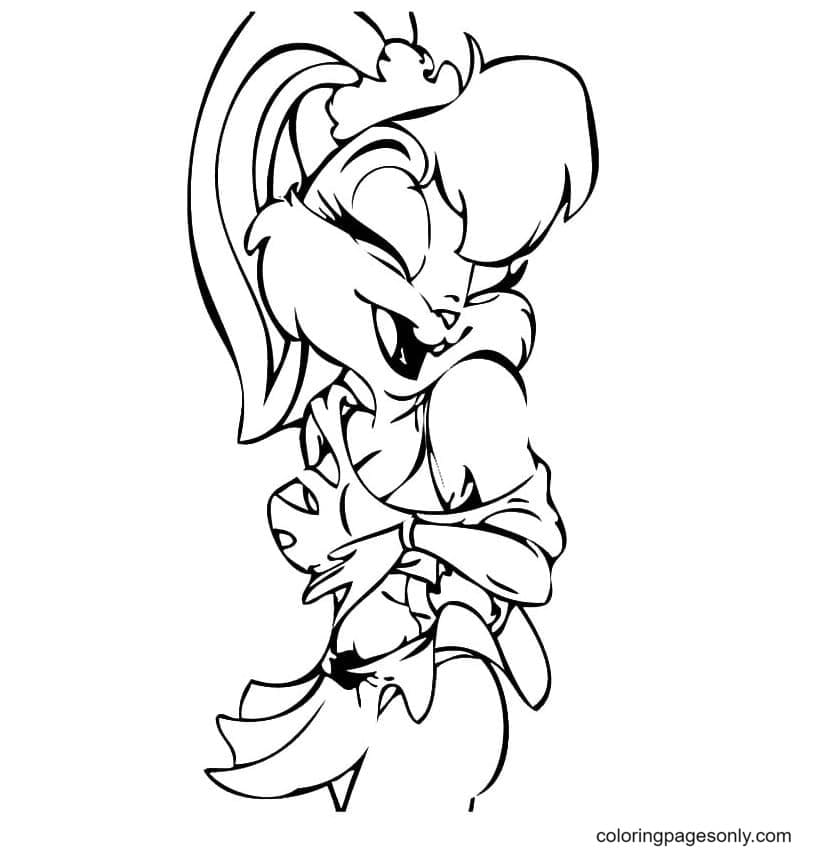 Lola bunny looney tunes coloring page