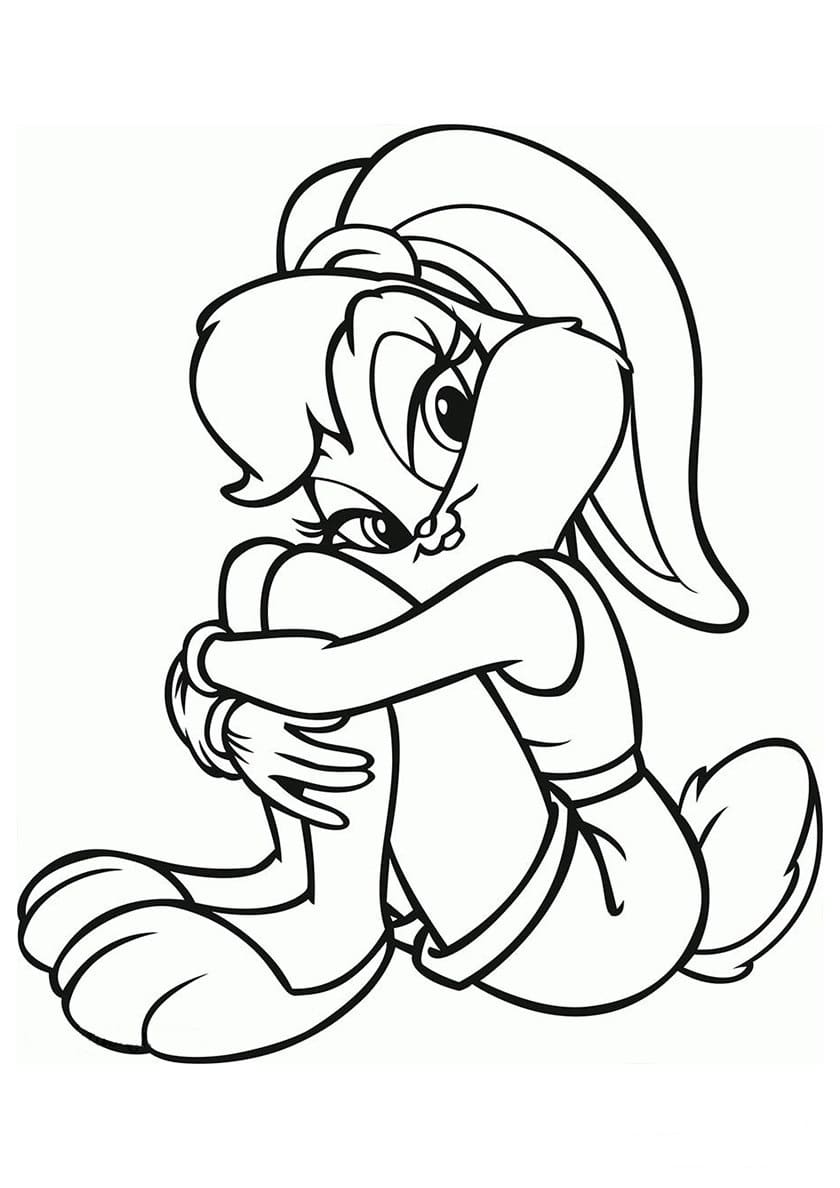 Cute female rabbit coloring page