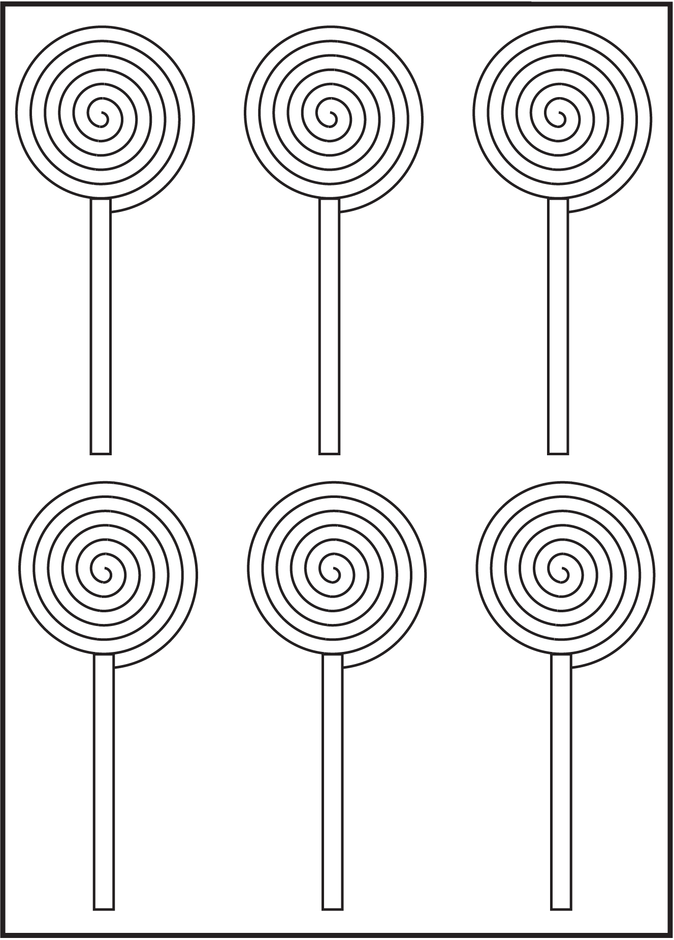 Lollipop coloring pages