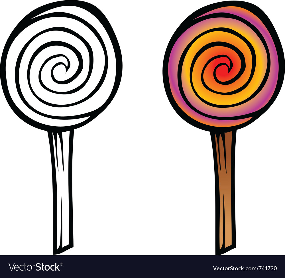 Lollipop coloring book royalty free vector image