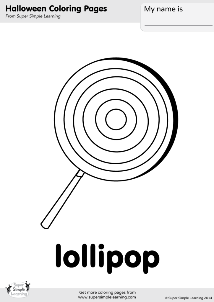 Lollipop coloring page