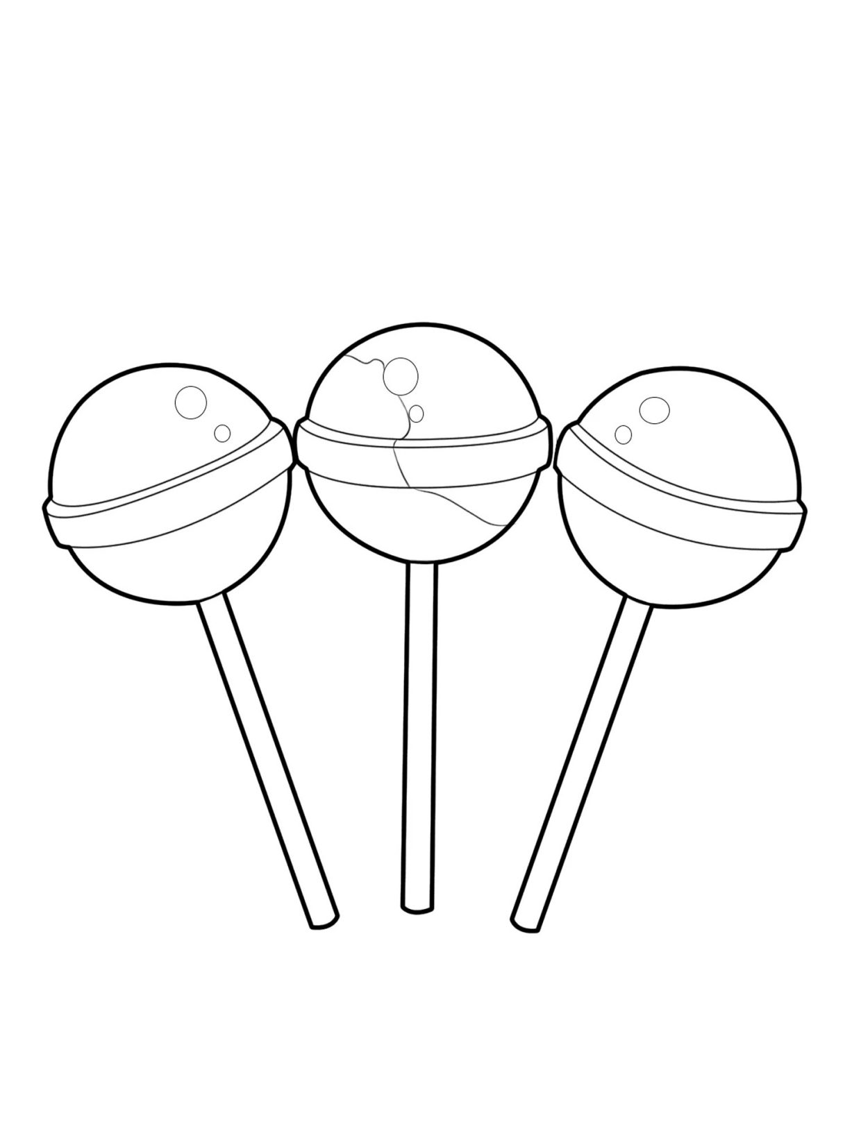 Sweeten up your day with free printable lollipop coloring pages