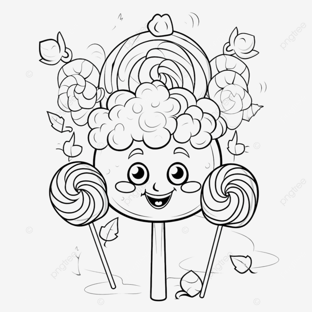 Coloring page with cute halloween lollipop halloween drawing lip drawing ring drawing png transparent image and clipart for free download