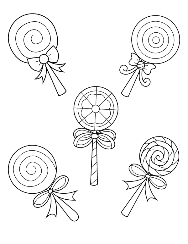 Printable lollipop coloring page