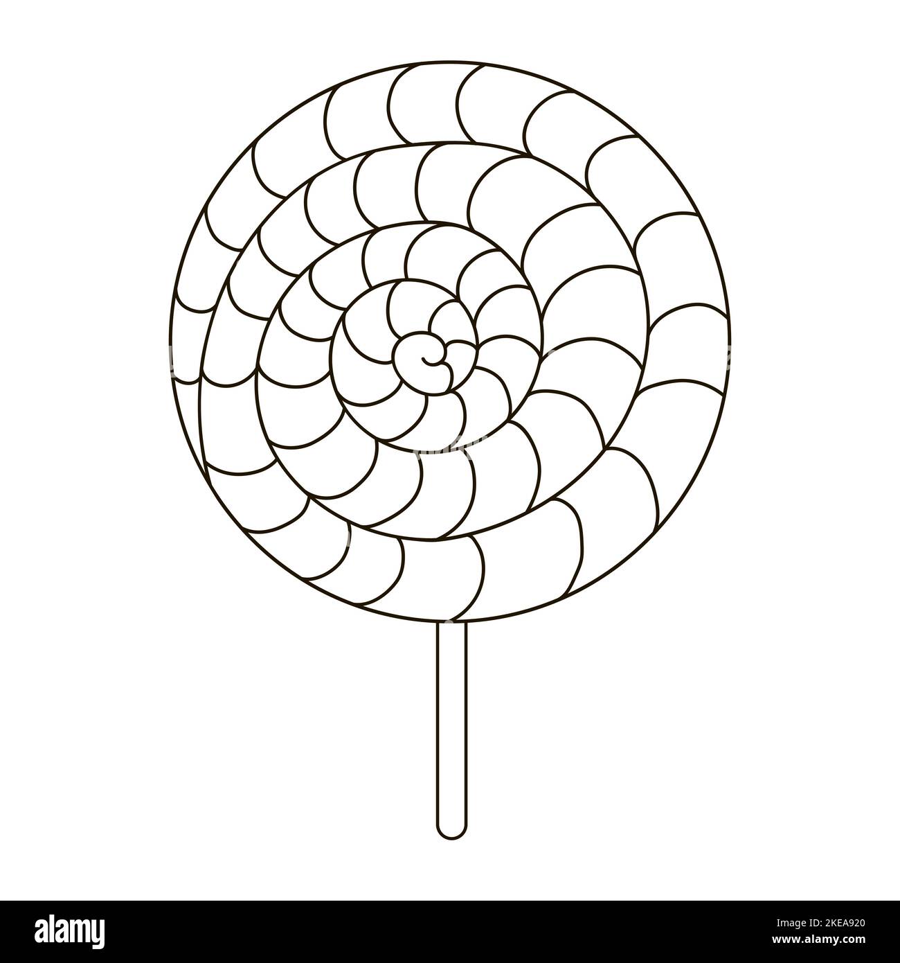 Lollipop coloring graphic element for your design illustration in hand draw style icon pin sticker sign stock vector image art