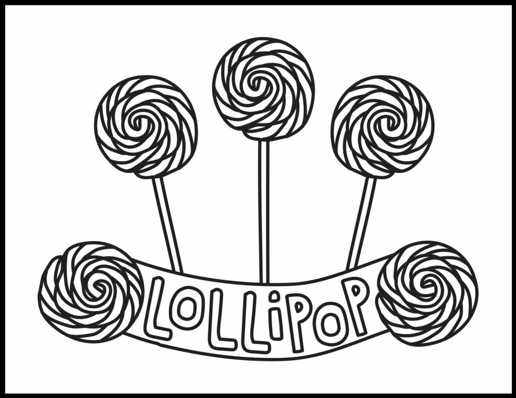 Lollipop coloring pages roaring spork