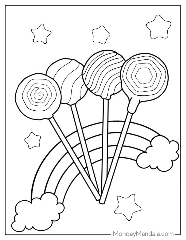 Lollipop coloring pages free pdf printables