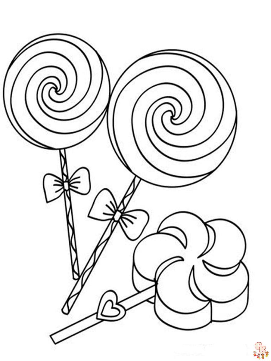 Sweeten up your day with free printable lollipop coloring pages