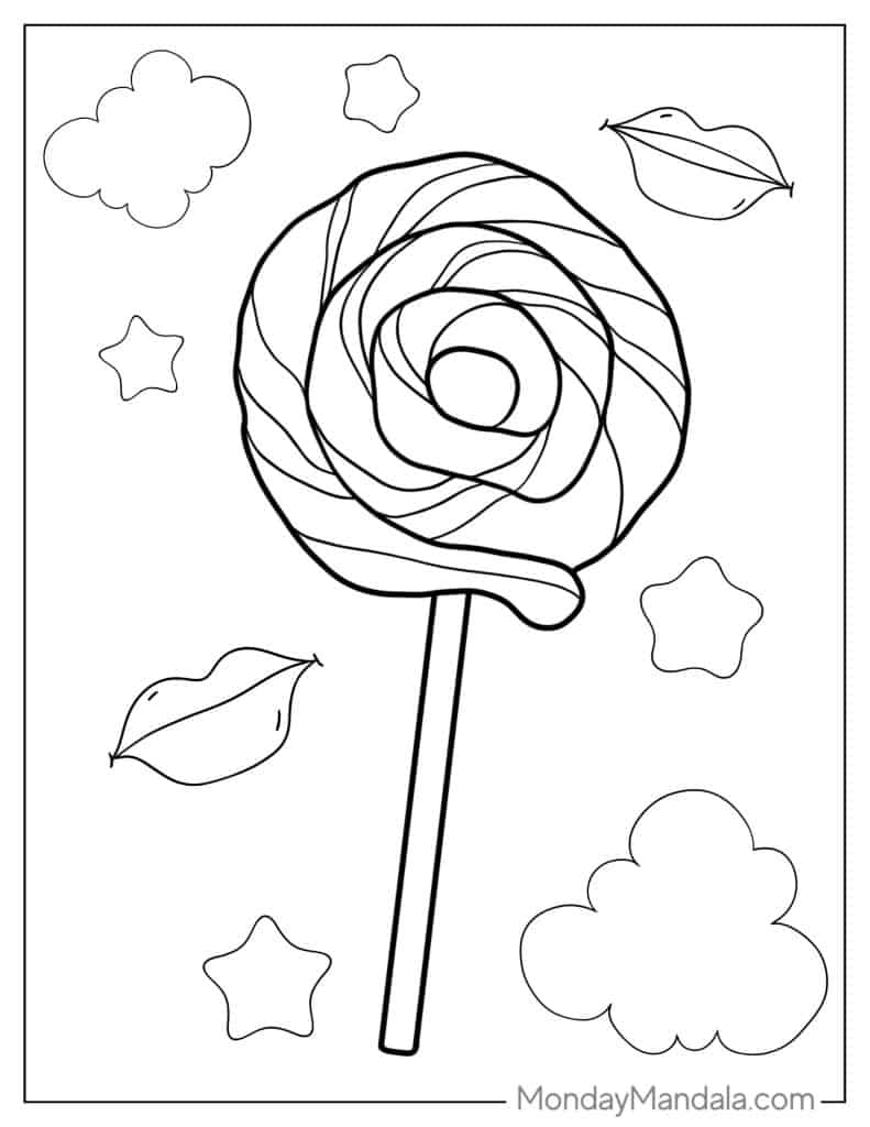 Lollipop coloring pages free pdf printables