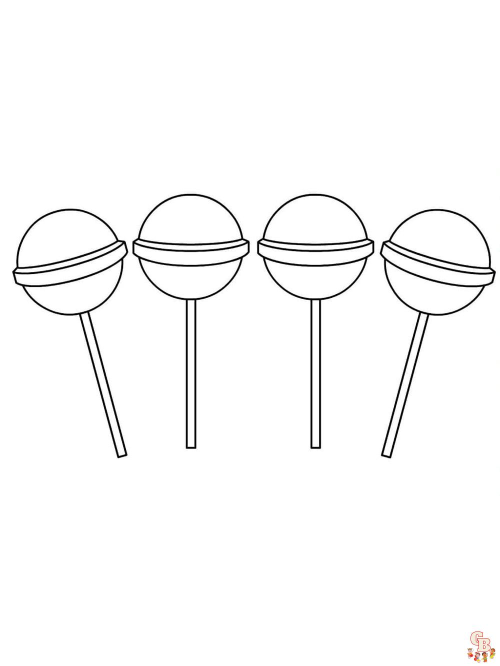 Sweeten up your day with free printable lollipop coloring pages