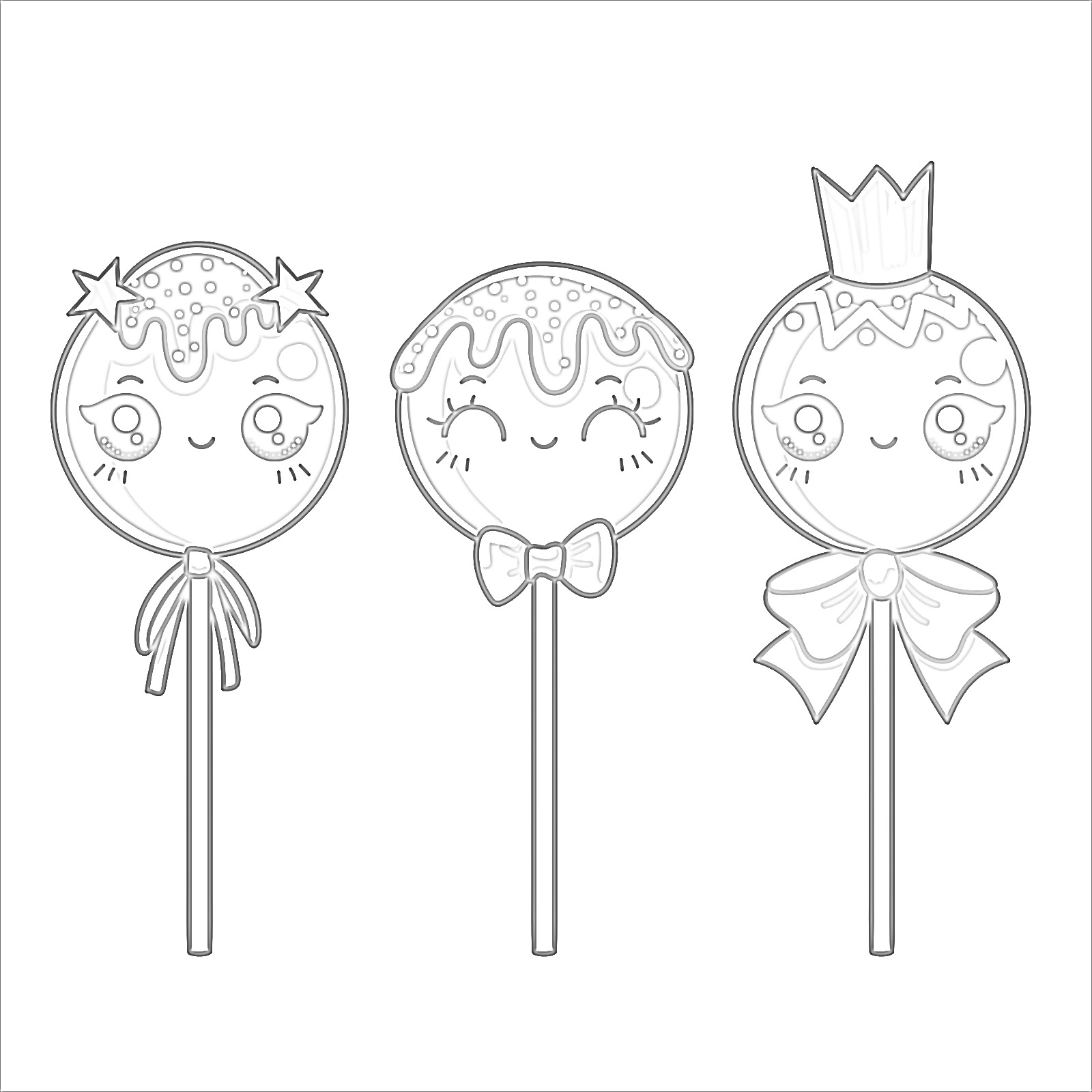 Printable sweet lollipop coloring page