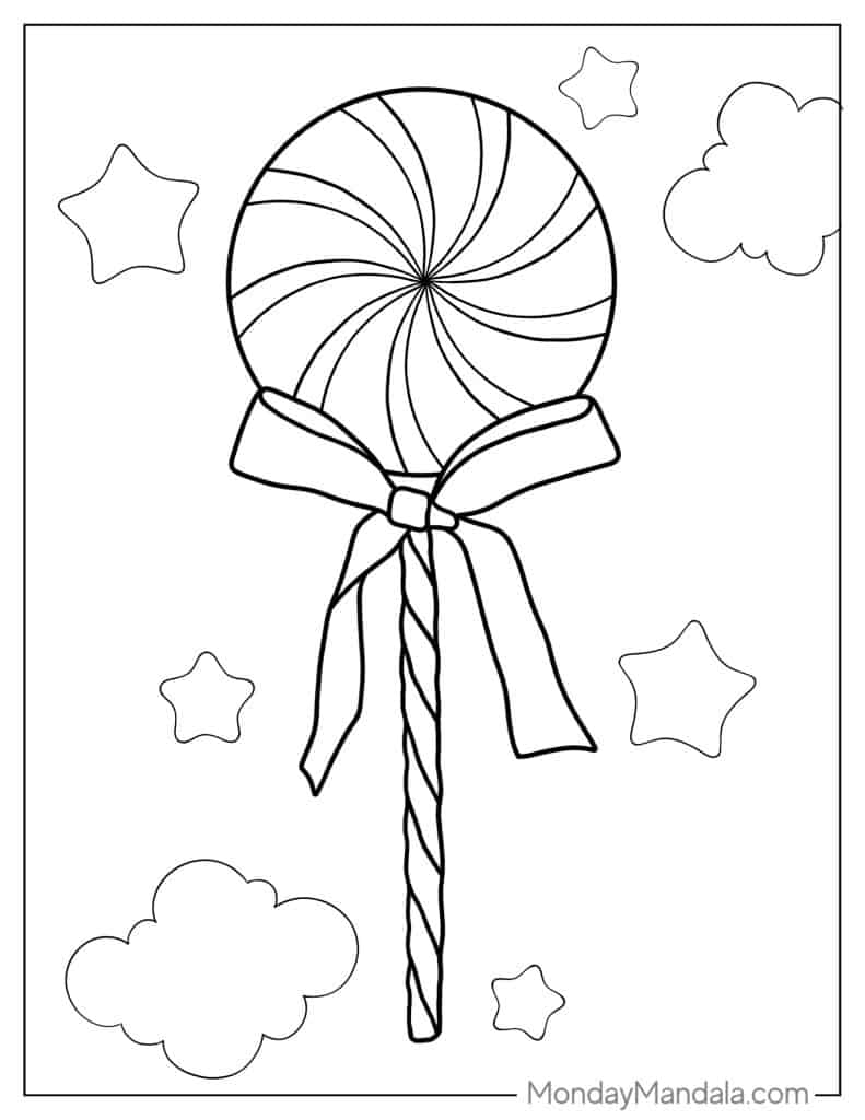 Lollipop coloring pages free pdf printables