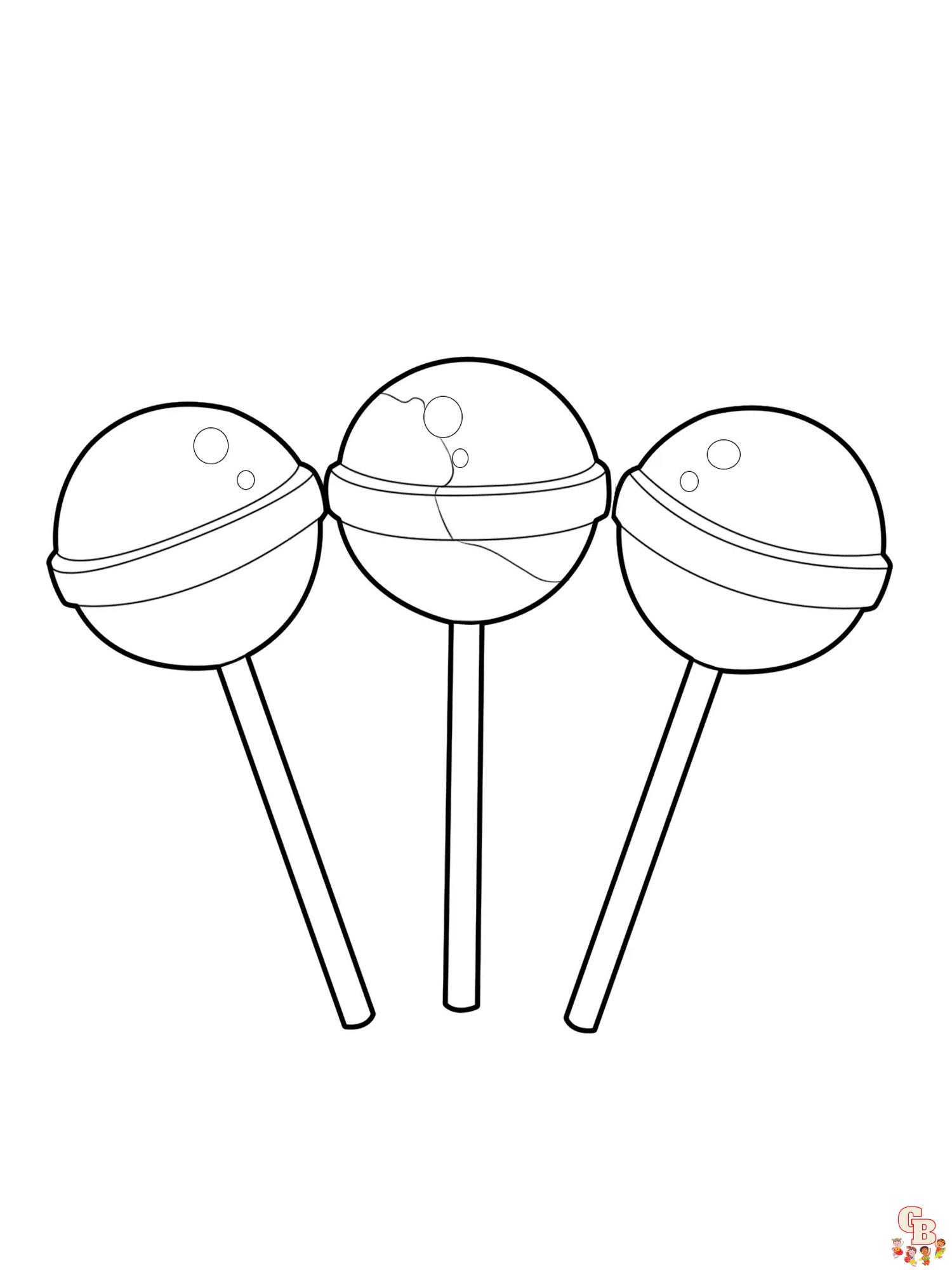 Sweeten up your day with free printable lollipop coloring pages