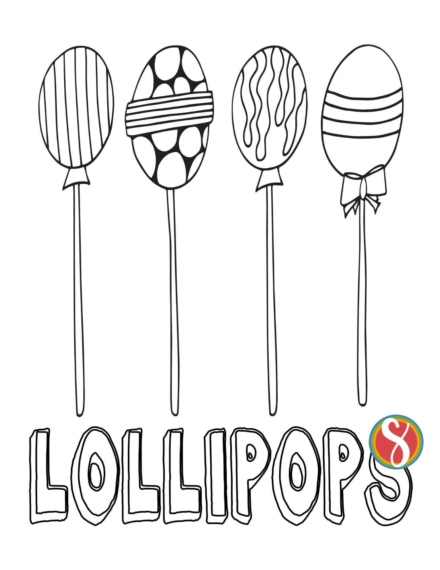 Free candy coloring pages â stevie doodles